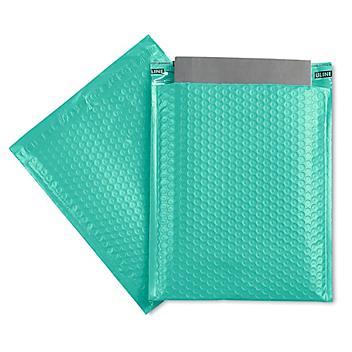 Uline Economy Colored Poly Bubble Mailers #2 - 8 1/2 x 12", Teal S-22403T