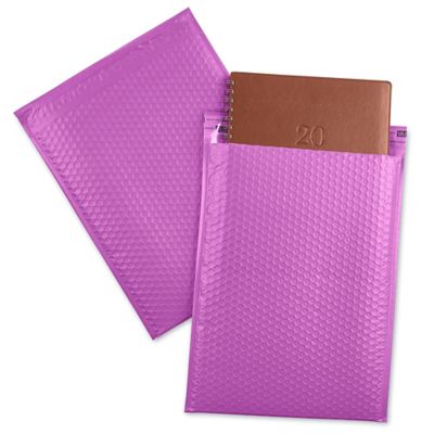 Uline Economy Colored Poly Bubble Mailers #5 - 10 1/2 x 16", Purple S-22404PUR