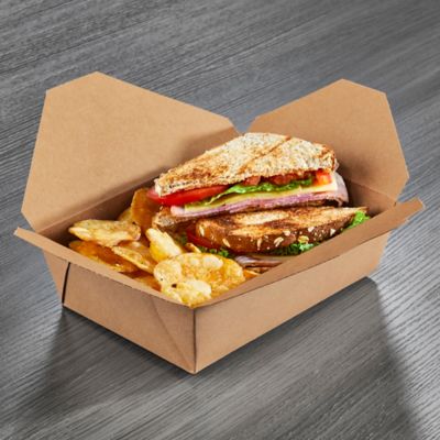 Caja de comida para llevar de embalaje de alimentos de papel Kraft