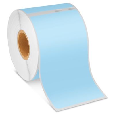 Uline Mini Printer Labels - Blue Paper, 2 1/8 x 4