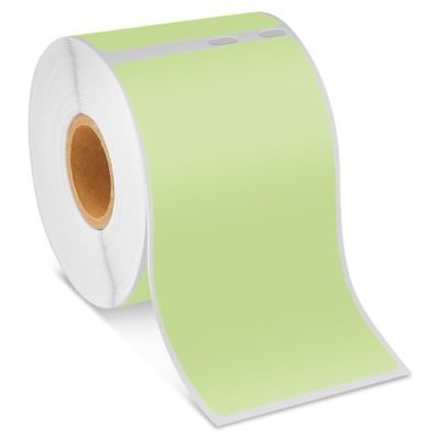 Uline Mini Printer Labels - Green Paper, 2 1/8 x 4