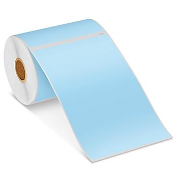 Uline Mini Printer Labels - Blue Paper, 4 x 6" S-22416BLU