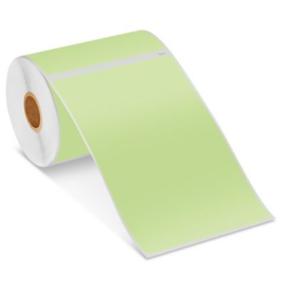 Uline Mini Printer Labels - Green Paper, 4 x 6