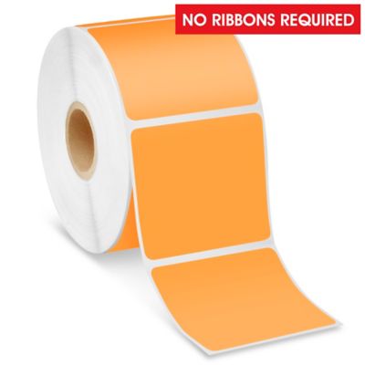 Desktop Direct Thermal Labels - Orange, 2 1/4 x 2" S-22419O