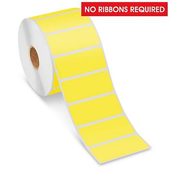 Desktop Direct Thermal Labels - Yellow, 2 1/2 x 1" S-22420Y