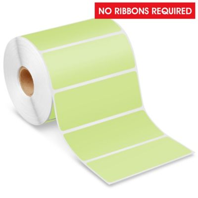 Desktop Direct Thermal Labels - Green, 4 x 1 1/2" S-22421G