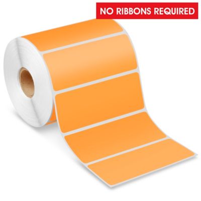 Desktop Direct Thermal Labels - Orange, 4 x 1 1/2" S-22421O