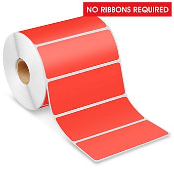 Desktop Direct Thermal Labels - Red, 4 x 1 1/2" S-22421R