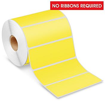 Desktop Direct Thermal Labels - Yellow, 4 x 1 1/2" S-22421Y