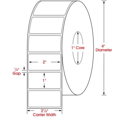 Desktop Weatherproof Thermal Transfer Labels - Polypropylene
