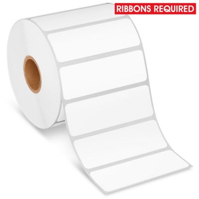 Desktop Weatherproof Thermal Transfer Labels - Polypropylene, White, 3 x 1", Ribbons Required S-22431