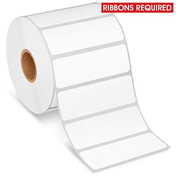 Desktop Weatherproof Thermal Transfer Labels - Polypropylene, White, 3 x 1", Ribbons Required S-22431