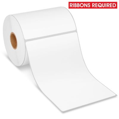 Desktop Weatherproof Thermal Transfer Labels - Polypropylene, White, 4 x 6", Ribbons Required S-22435