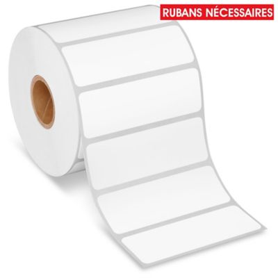 Desktop Weatherproof Thermal Transfer Labels - Polyester, White, 3 x 1", Ribbons Required S-22437