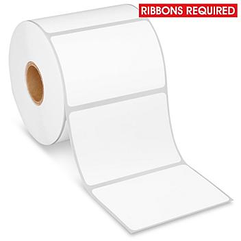 Desktop Weatherproof Thermal Transfer Labels - Polyester, White, 3 x 2", Ribbons Required S-22438
