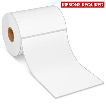 Desktop Weatherproof Thermal Transfer Labels - Polyester, White, 4 x 6", Ribbons Required S-22440