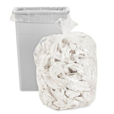 Uline Industrial Trash Liners - 23 Gallon, 1.5 Mil, Clear