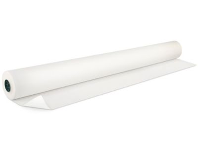 Chemco 60x300' 100# White Flame Retardant Floor Paper Roll, Flame