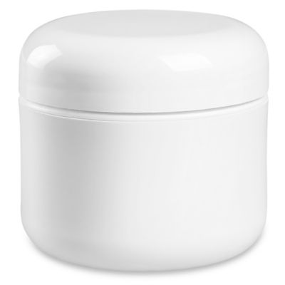 Double Wall Dome Jars - 2 oz, White S-22464W