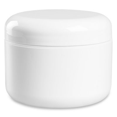 Double Wall Dome Jars - 8 oz, White S-22466W
