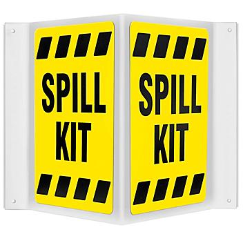 Projecting Sign - "Spill Kit", 3-Way S-22474
