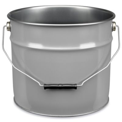 Bucket - 3.5 Gallon White Bucket Metal Handle with lid