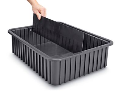 ESD Safe Divider Box, ESD Storage Totes, ESD Divider Boxes in Stock - ULINE