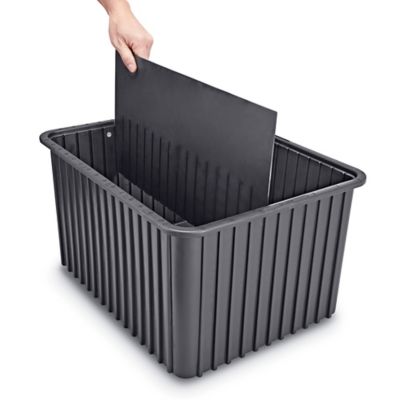 Dividers for Shelf Bins - 11 x 6, Black - ULINE - Pack of 50 - S-16278D