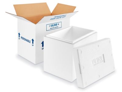 Cajas de Poliestireno, Cajas de Cartón para Envío con Aislante, Cajas con  Espuma para Envíos en Existencia - ULINE