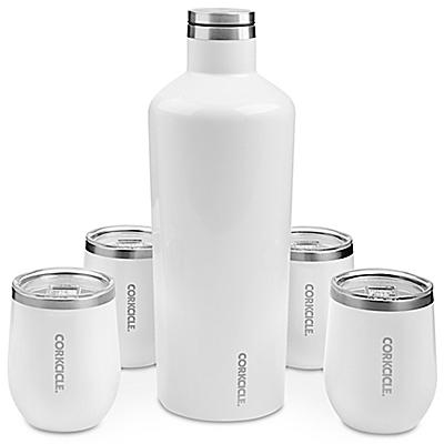 Corkcicle® 60 oz Canteen and Stemless Wine Glass Set