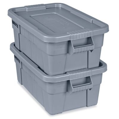 28 x 18 x 11 Gray Brute® Totes with Lid