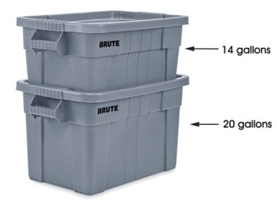 Jumbo Tote with Wheels - 37 x 21 x 18, 40 Gallon S-24868 - Uline