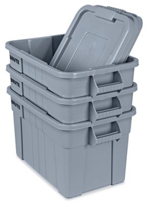 28 x 18 x 15 Gray Brute® Totes with Lid