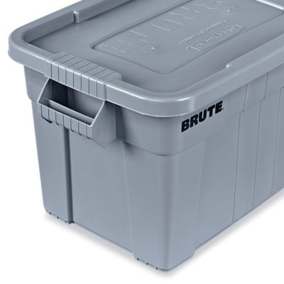 Rubbermaid Brute 20 gal Tote with Lid, Gray