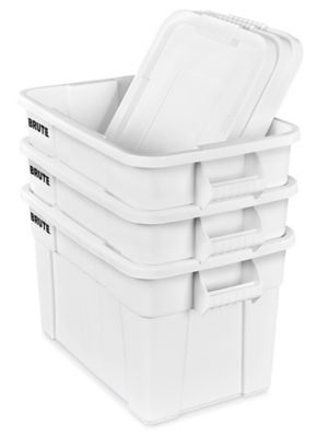 28 x 18 x 15 Gray Brute® Totes with Lid