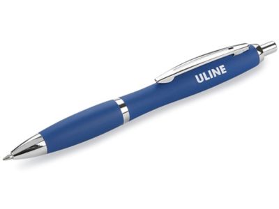 Uline Comfort Grip Ballpoint Pen - Medium Tip, Blue