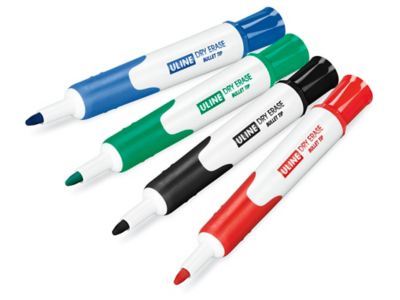 Uline Dry Erase Markers - Bullet Tip, Assortment Pack S-22752 - Uline