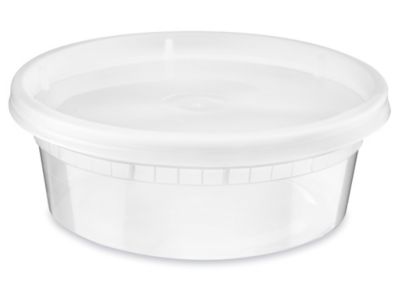 Heavy-Duty Deli Containers with Lids - 12 oz - ULINE - Carton of 240 - S-22769