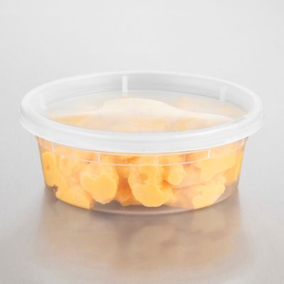 Heavy-Duty Deli Containers with Lids - 8 oz - ULINE - Carton of 240 - S-22768