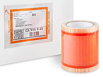 Pouch Tape - "Packing List Enclosed", 5 x 6", Orange S-2278