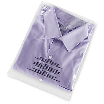 Open End Suffocation Warning Bags - 1 Mil, 10 x 12" S-22807