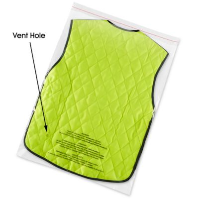 Resealable Suffocation Warning Bags with Vent Hole - 1.5 Mil, 14 x 20