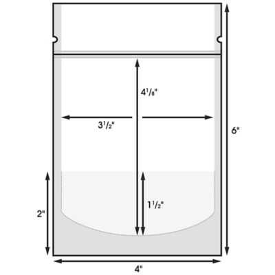 Matte Stand-Up Barrier Pouches - 4 x 6 x 2", Black