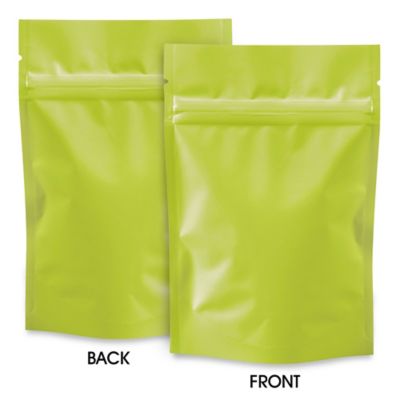 Matte Stand-Up Barrier Pouches - 4 x 6 x 2", Lime S-22820LIME