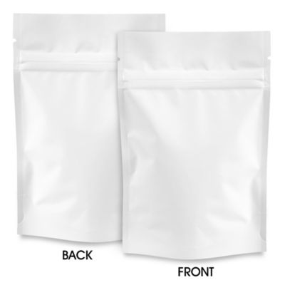 Matte Stand-Up Barrier Pouches - 4 x 6 x 2", White S-22820W