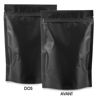 Matte Stand-Up Barrier Pouches - 6 x 9 x 3", Black S-22822BL