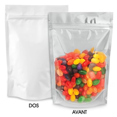 Matte Stand-Up Barrier Pouches - 6 x 9 x 3", White Back S-22822WB