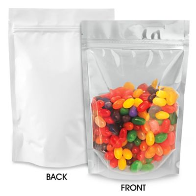 Matte Stand-Up Barrier Pouches - 6 x 9 x 3", White Back S-22822WB