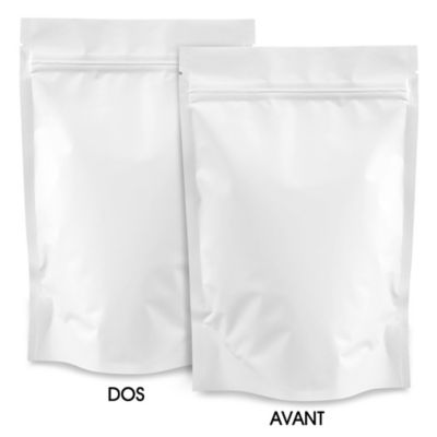 Matte Stand-Up Barrier Pouches - 6 x 9 x 3", White S-22822W