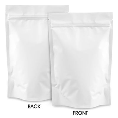Matte Stand-Up Barrier Pouches - 6 x 9 x 3", White S-22822W